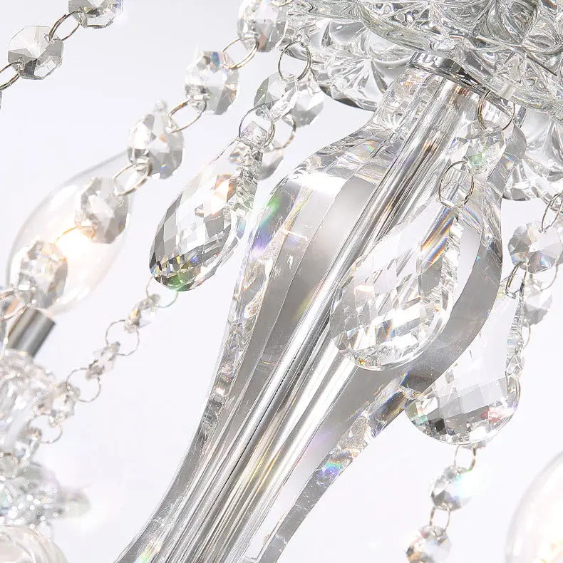 Contemporary Luxury Metal Crystal Round 6/8/10 Light Chandelier for Living Room Lumendat