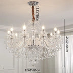 Contemporary Luxury Metal Crystal Round 6/8/10 Light Chandelier for Living Room Lumendat