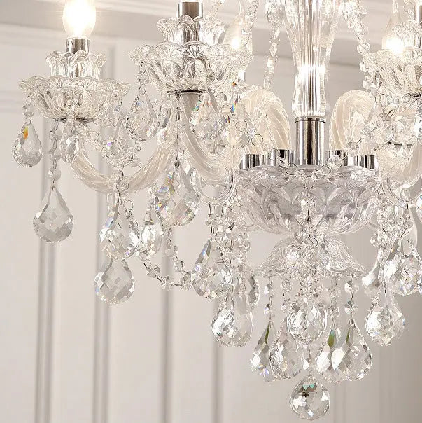 Contemporary Luxury Metal Crystal Round 6/8/10 Light Chandelier for Living Room Lumendat