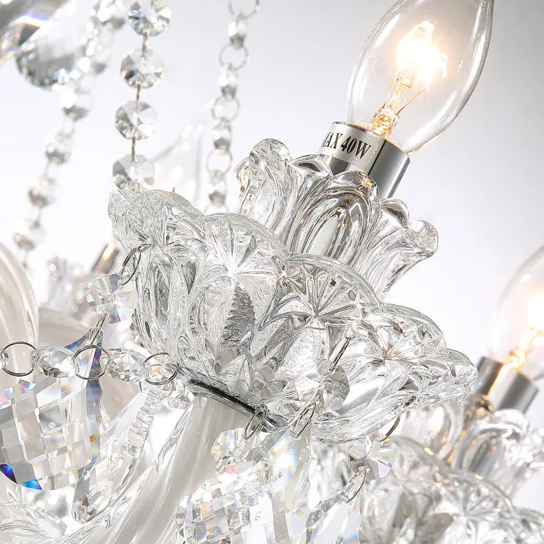 Contemporary Luxury Metal Crystal Round 6/8/10 Light Chandelier for Living Room Lumendat
