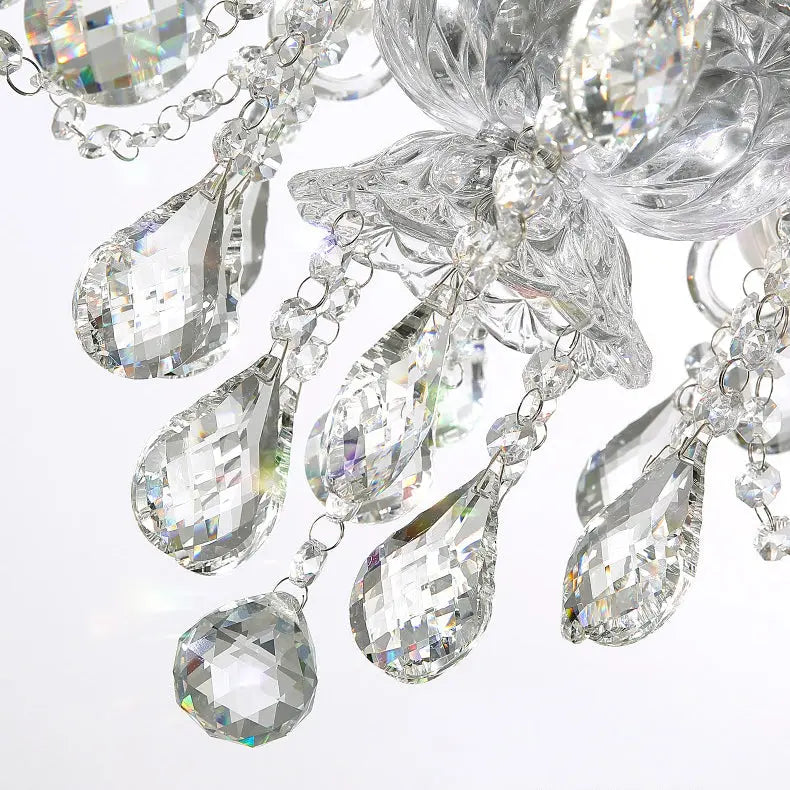 Contemporary Luxury Metal Crystal Round 6/8/10 Light Chandelier for Living Room Lumendat
