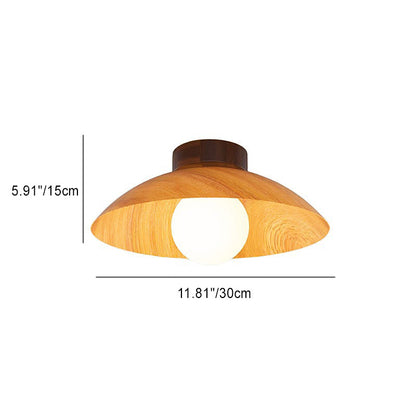 Modern Minimalist Disc Round Glass Iron 1-Light Semi-Flush Mount Ceiling Light For Living Room
