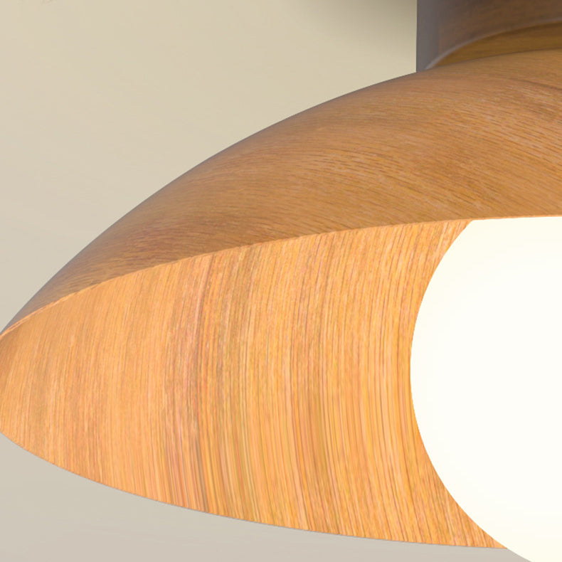 Modern Minimalist Disc Round Glass Iron 1-Light Semi-Flush Mount Ceiling Light For Living Room
