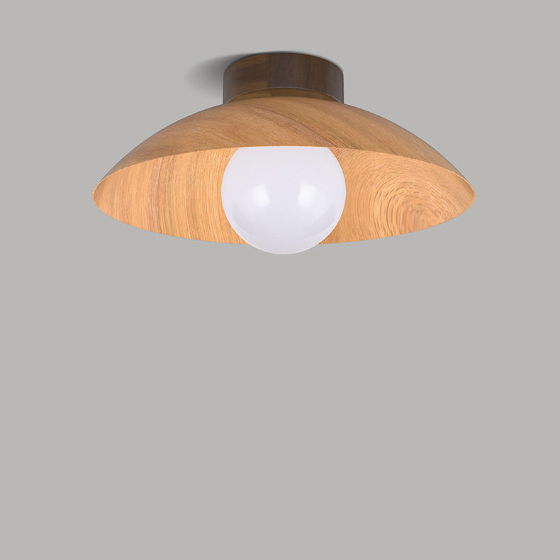 Modern Minimalist Disc Round Glass Iron 1-Light Semi-Flush Mount Ceiling Light For Living Room
