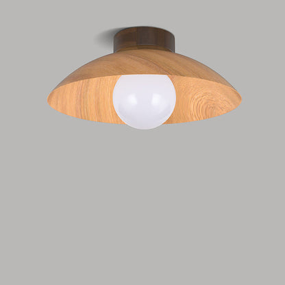 Modern Minimalist Disc Round Glass Iron 1-Light Semi-Flush Mount Ceiling Light For Living Room