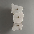 Contemporary Creative Irregular Circle Hardware Marble LED Wall Sconce Lamp For Living Room Lumendat