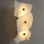 Contemporary Creative Irregular Circle Hardware Marble LED Wall Sconce Lamp For Living Room Lumendat