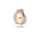 Contemporary Creative Irregular Circle Hardware Marble LED Wall Sconce Lamp For Living Room Lumendat