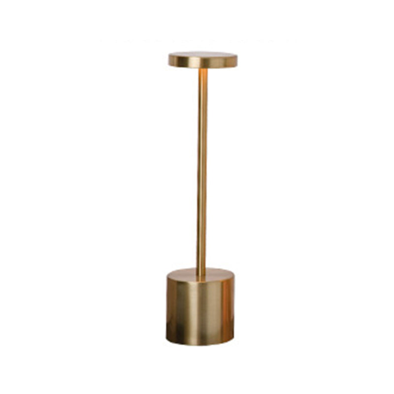 Modern Minimalist Round Cylinder Metal LED Table Lamp For Living Room Lumendat