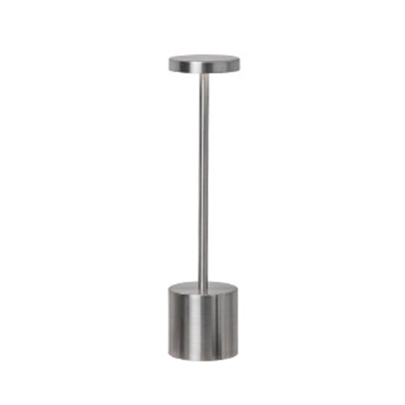 Modern Minimalist Round Cylinder Metal LED Table Lamp For Living Room Lumendat