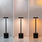 Modern Minimalist Round Cylinder Metal LED Table Lamp For Living Room Lumendat