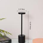 Modern Minimalist Round Cylinder Metal LED Table Lamp For Living Room Lumendat
