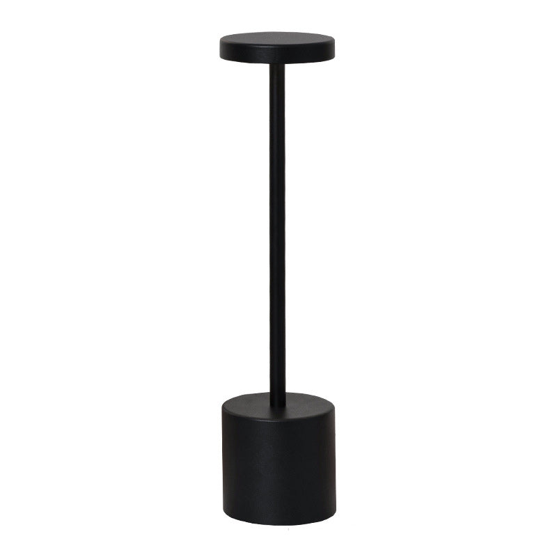 Modern Minimalist Round Cylinder Metal LED Table Lamp For Living Room Lumendat