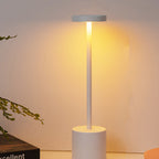 Modern Minimalist Round Cylinder Metal LED Table Lamp For Living Room Lumendat