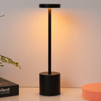 Modern Minimalist Round Cylinder Metal LED Table Lamp For Living Room Lumendat