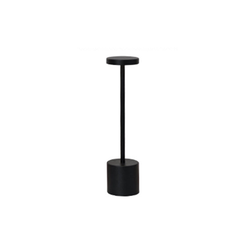 Modern Minimalist Round Cylinder Metal LED Table Lamp For Living Room Lumendat