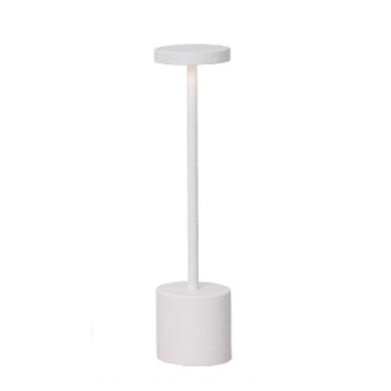 Modern Minimalist Round Cylinder Metal LED Table Lamp For Living Room Lumendat