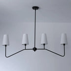 Traditional Vintage Branch Round Fabric Iron 4/5 Light Chandeliers for Living Room Lumendat