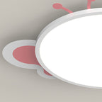 Modern Minimalist Round Butterfly Shape PS Iron Aluminum LED Flush Mount Ceiling Light For Bedroom