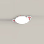 Modern Minimalist Round Butterfly Shape PS Iron Aluminum LED Flush Mount Ceiling Light For Bedroom
