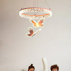 Lumendat Contemporary Creative Butterfly Round Acrylic Iron LED Kids Chandeliers For Living Room Lumendat
