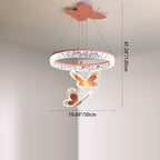 Lumendat Contemporary Creative Butterfly Round Acrylic Iron LED Kids Chandeliers For Living Room Lumendat