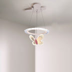 Lumendat Contemporary Creative Butterfly Round Acrylic Iron LED Kids Chandeliers For Living Room Lumendat