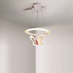 Lumendat Contemporary Creative Butterfly Round Acrylic Iron LED Kids Chandeliers For Living Room Lumendat