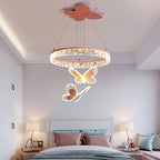 Lumendat Contemporary Creative Butterfly Round Acrylic Iron LED Kids Chandeliers For Living Room Lumendat
