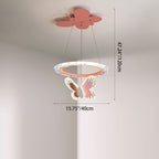 Lumendat Contemporary Creative Butterfly Round Acrylic Iron LED Kids Chandeliers For Living Room Lumendat