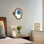Lumendat Modern Art Deco Spaceman PE Rubberwood LED Kids Wall Sconce Lamp For Living Room Lumendat