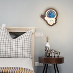 Lumendat Modern Art Deco Spaceman PE Rubberwood LED Kids Wall Sconce Lamp For Living Room Lumendat