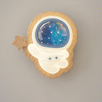 Lumendat Modern Art Deco Spaceman PE Rubberwood LED Kids Wall Sconce Lamp For Living Room Lumendat