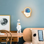 Lumendat Modern Art Deco Spaceman PE Rubberwood LED Kids Wall Sconce Lamp For Living Room Lumendat