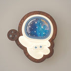 Lumendat Modern Art Deco Spaceman PE Rubberwood LED Kids Wall Sconce Lamp For Living Room Lumendat