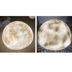 Modern Minimalist Semicircle Embossed Moon Resin LED Flush Mount Ceiling Light for Living Room BulbSquare