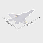 Modern Art Deco Airplane Shape Acrylic Iron LED Kids Flush Mount Ceiling Light For Bedroom