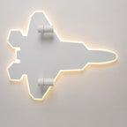 Modern Art Deco Airplane Shape Acrylic Iron LED Kids Flush Mount Ceiling Light For Bedroom