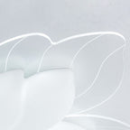 Modern Minimalist Cream Petal Flower PE Iron LED Flush Mount Ceiling Light For Living Room