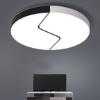 Modern Minimalist Round Square Triangle Acrylic Iron LED Flush Mount Ceiling Light For Bedroom