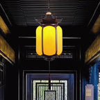 Traditional Chinese Hexagonal Gazebo Pc Aluminum 1-light Pendant Light for Garden BulbSquare