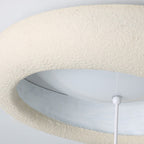 Modern Minimalist Cartoon Bear Oval Glass Resin LED Flush Mount Ceiling Light For Living Room