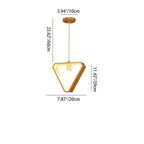 Contemporary Scandinavian Triangle Hexagonal Square Wood 1-Light Pendant Light For Living Room