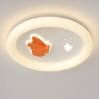 Modern Art Deco Clover Leaf Butterfly Round PE Iron LED Flush Mount Ceiling Light For Living Room
