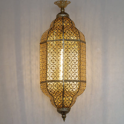 Traditional Vintage Round Column Iron 1-light Pendant Light for Living Room