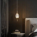 Modern Luxury Water Drop Shape Round Crystal Aluminum LED Pendant Light for Bedroom BulbSquare