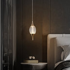 Modern Luxury Water Drop Shape Round Crystal Aluminum LED Pendant Light for Bedroom BulbSquare