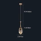 Modern Luxury Water Drop Shape Round Crystal Aluminum LED Pendant Light for Bedroom BulbSquare