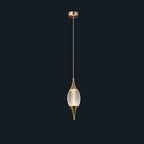 Modern Luxury Water Drop Shape Round Crystal Aluminum LED Pendant Light for Bedroom BulbSquare