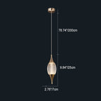 Modern Luxury Water Drop Shape Round Crystal Aluminum LED Pendant Light for Bedroom BulbSquare